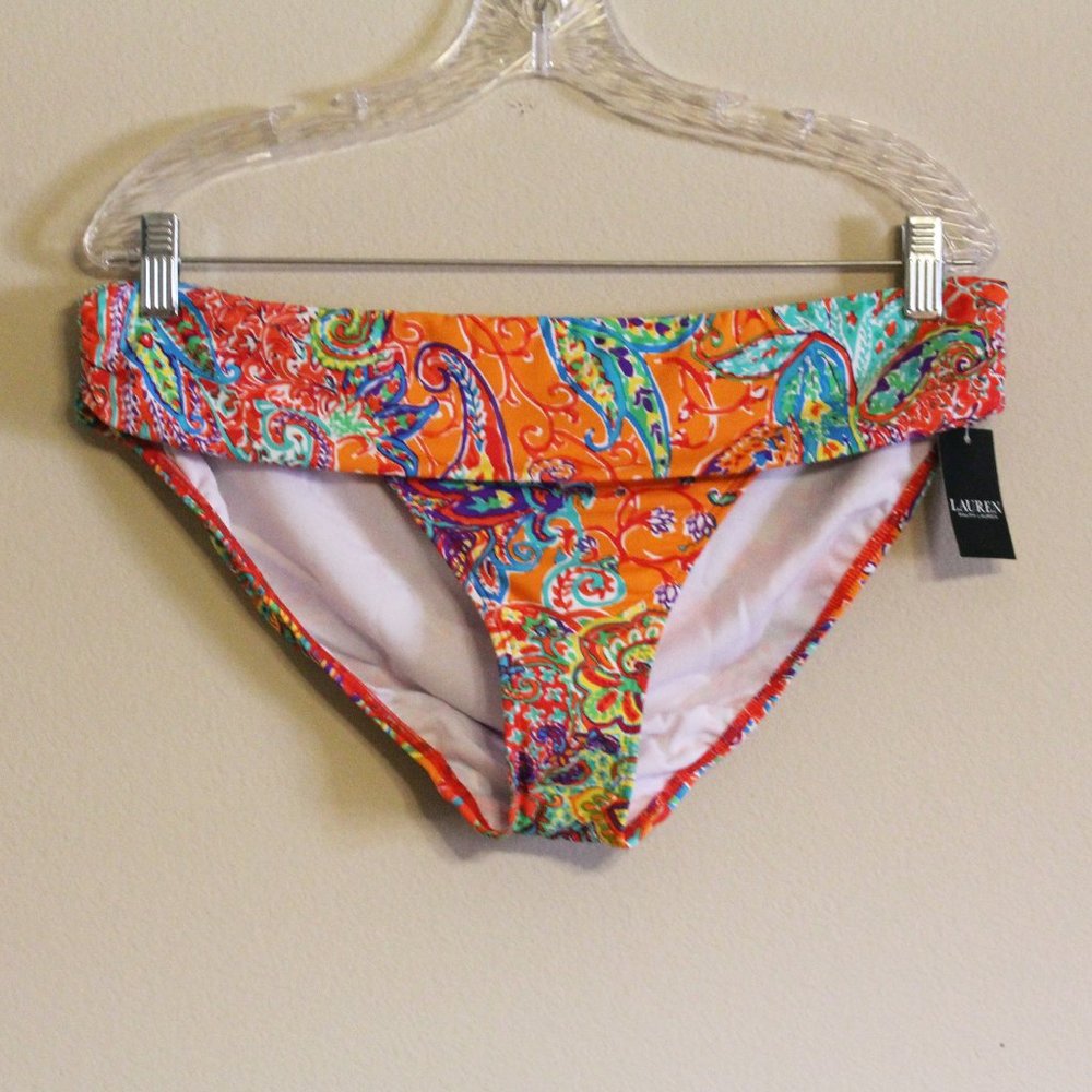 NWT Ralph Lauren Foldover Hipster Bikini Bottom